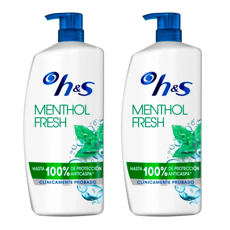 H&S Menthol Shampoo, Packung 2 x 1000 ml