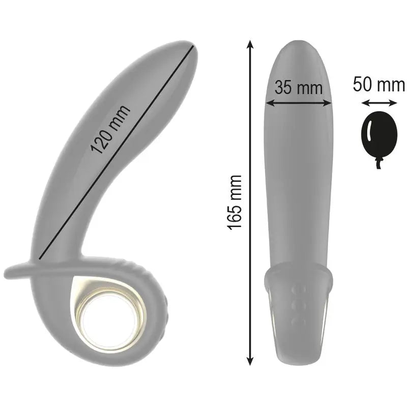 Ibiza Technology Aufblasbarer Anal/Vaginal Vibrator mit Fernbedienung