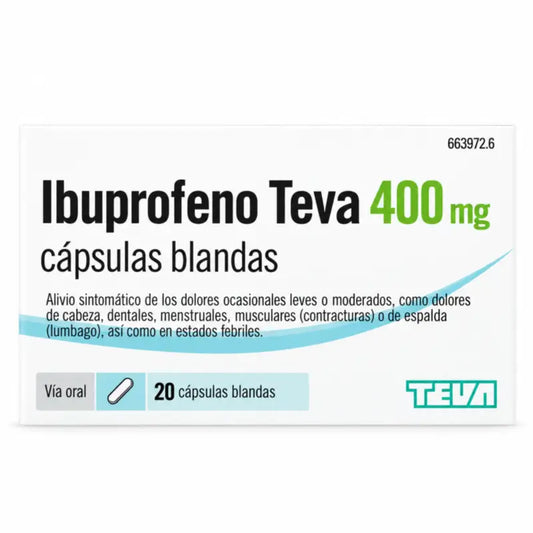 Ibuprofen Teva 400 mg, 20 Weichkapseln