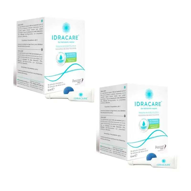 Idracare Vaginales Feuchtigkeitsgel Pack 2 x 16 Kanülen