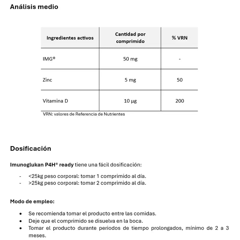 Imunoglukan Ph4 Fertig mit Zink und Vitamin A, 30 Tabletten