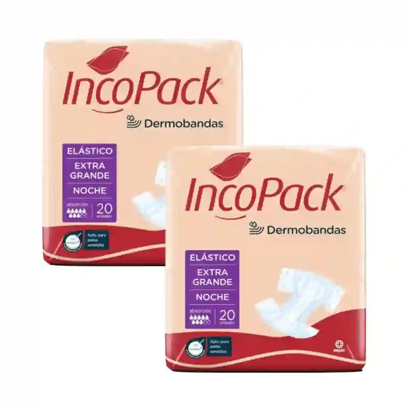 Incopack Elastic Absorbent Night Absorbent Extra Large Size , Packung 2, 160 Stück.