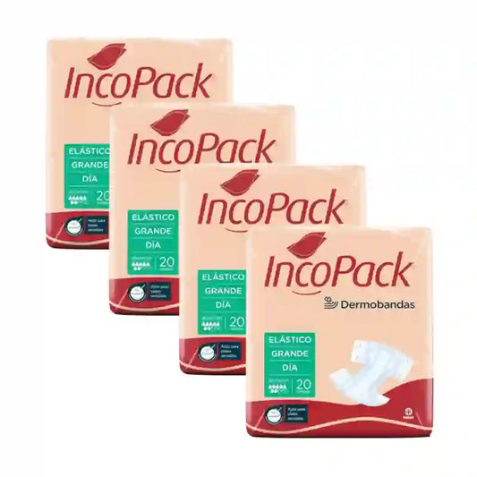 Incopack Anatomical Elastic Day Große Größe , Packung 4, 320 Stück
