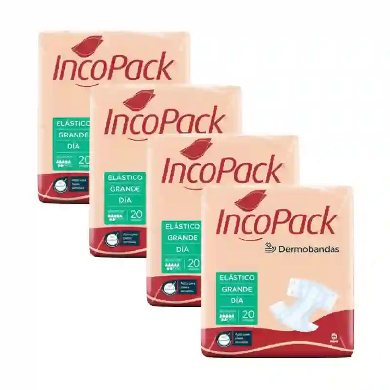 Incopack Anatomical Elastic Day Große Größe , Packung 4, 320 Stück