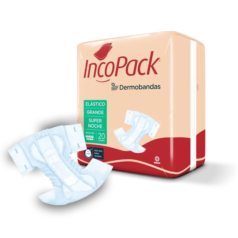 Incopack Anatomical Elastic Anatomical Super Night Large Size, 80 Stück.