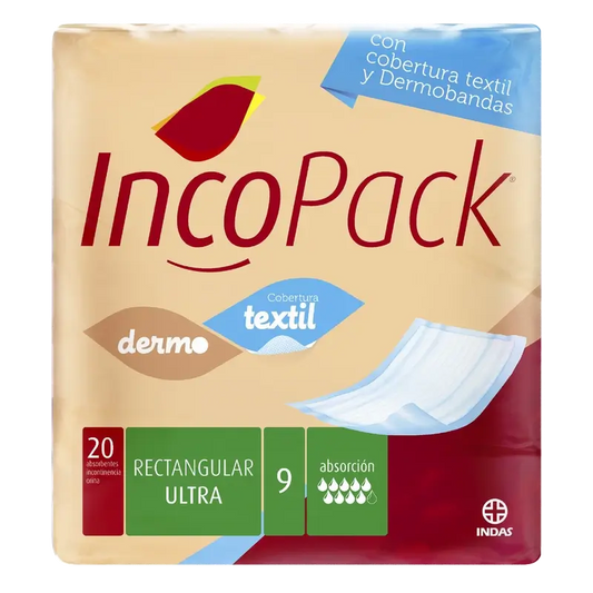 Incopack Absorbent Rectangular Absorbent Pad Ultra Super Night , 80 Stück.
