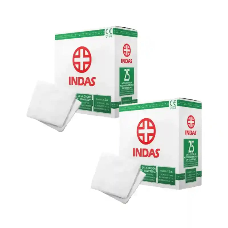 Indas Steriler Verbandmull 400 Cm2 , 2X25 Verbände