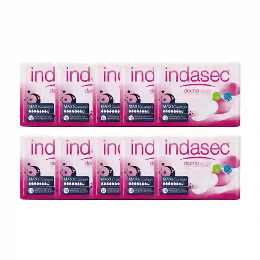 Indasec Dermoseda Inkontinenzeinlage Maxi Good Night , 10X12 Einheiten