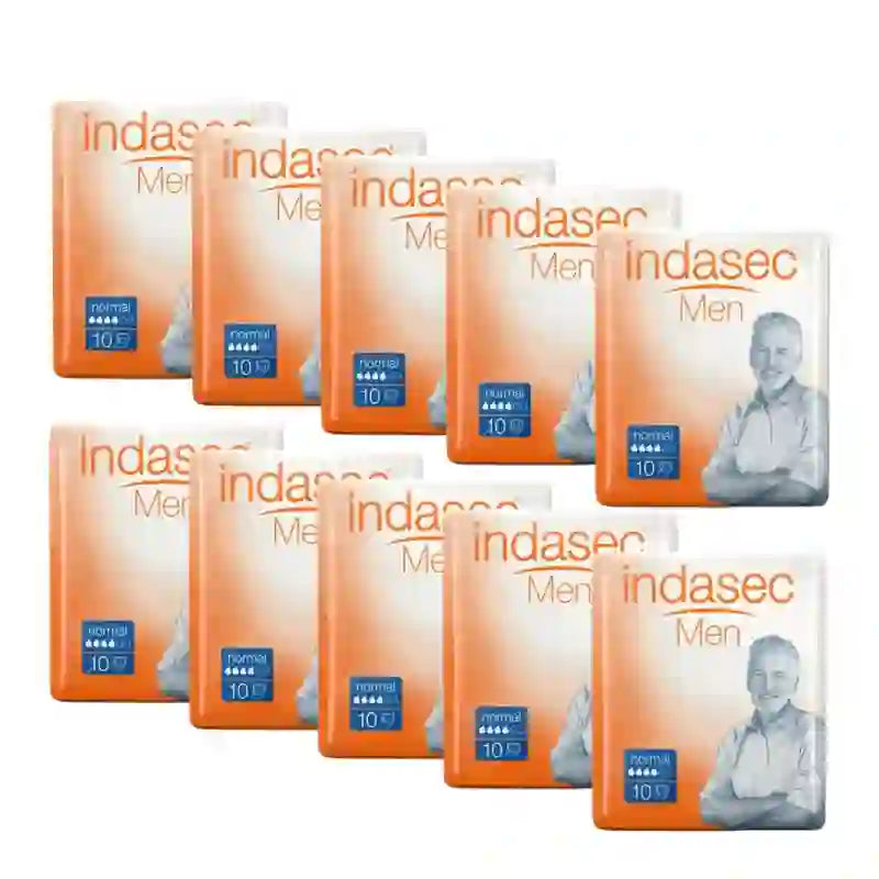 Indasec Men Normal Männlich Absorbierende Pad , 10X10 Einheiten