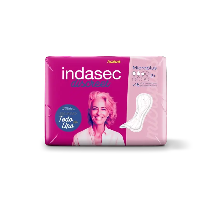 Indasec Discreet Inkontinenzeinlage Micro Plus , 16 Stück