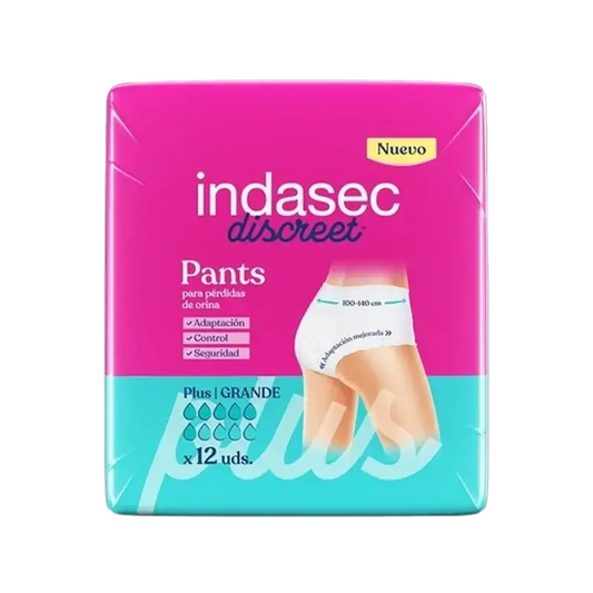 Indasec Discreet Pant Inkontinenz-Höschen Plus Large Size , 12 Stück