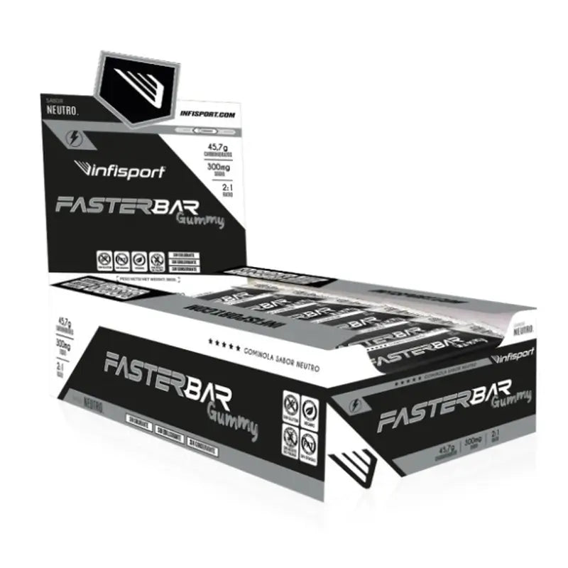 Infisport Box Faster Gourmet Gummy Neutral Geschmack , 16 Einheiten