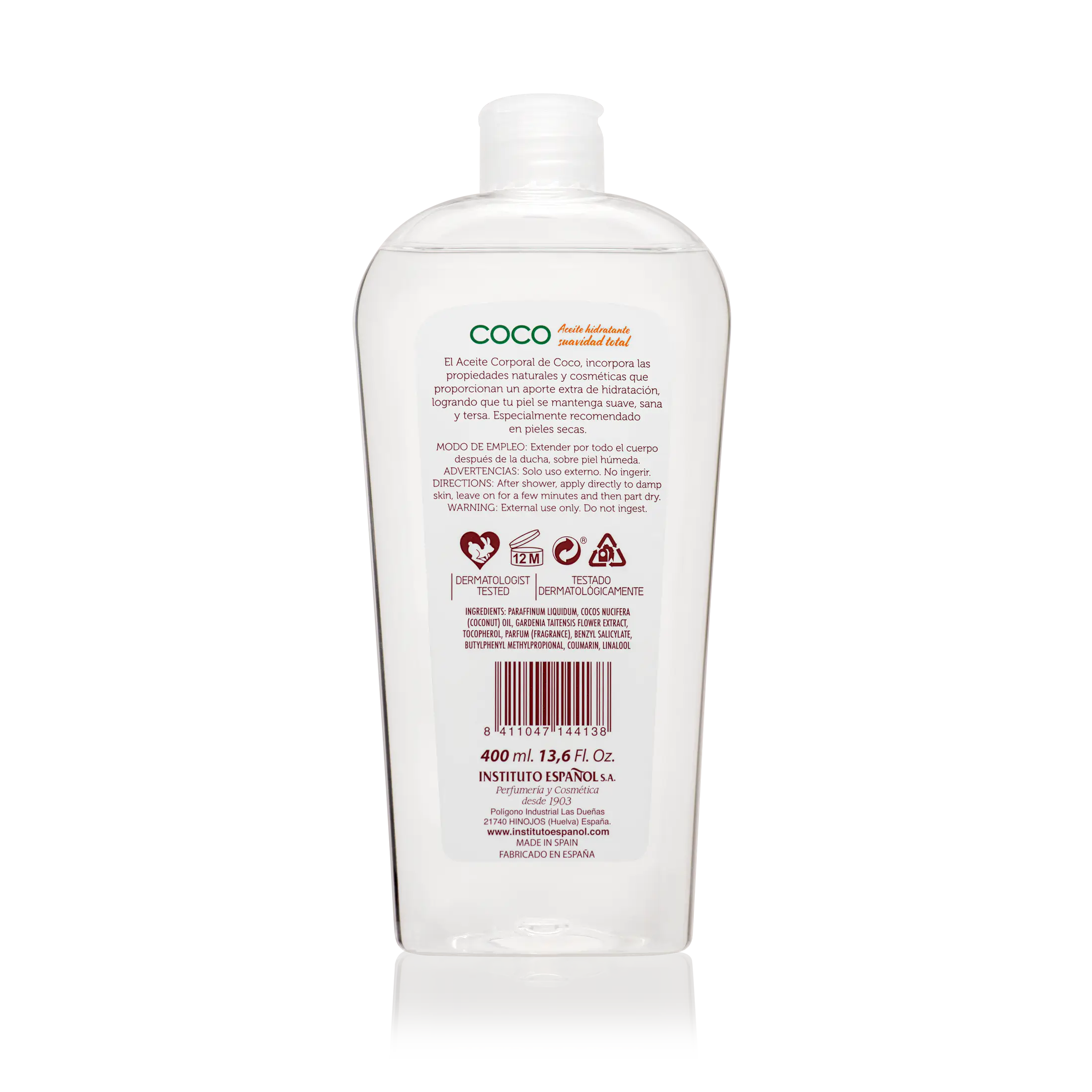 Instituto Español Kokosnuss Körperöl - 400 Ml.