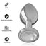 Intense Plug Anal Metal Aluminio Con Cristal Plata Talla M 