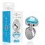 Intense Anal Plug Metal Aluminium Heart Blue Size M