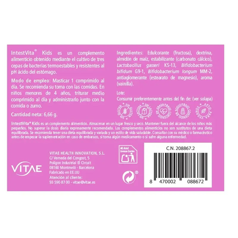 VITAE IntestVita Kinder, 15 Tabletten