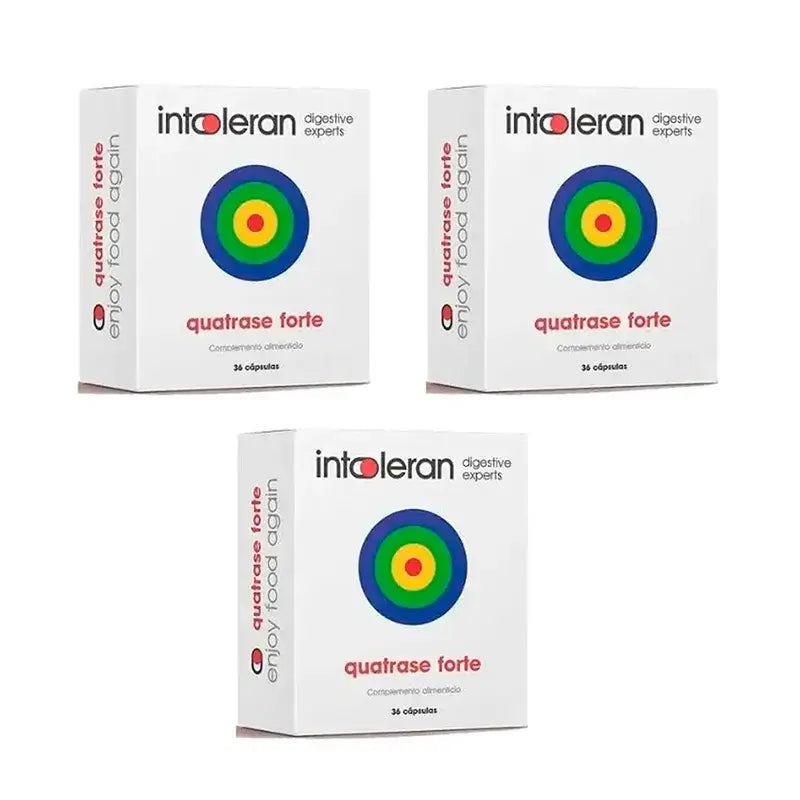 Intoleran Nahrungsergänzungsmittel Quatrase 10.000 Pack 3 x 36 Kapseln