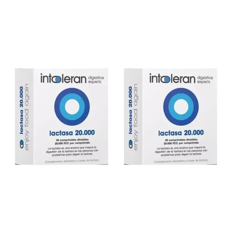 Intoleran Lactase 20000 Nahrungsergänzungsmittel, 2X50 Tabletten