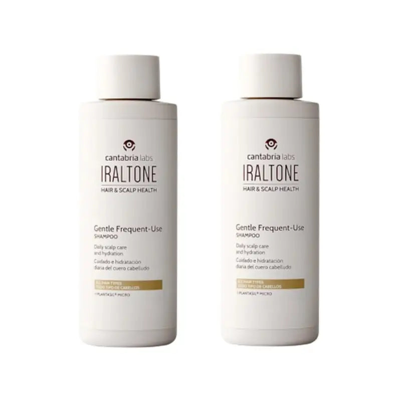 Iraltone Sanftes Shampoo für häufigen Gebrauch, Packung 2 x 200 ml