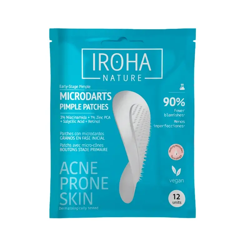 Iroha Nature Acne Prone Skin Patches Microdard Pickel, 12 Stück