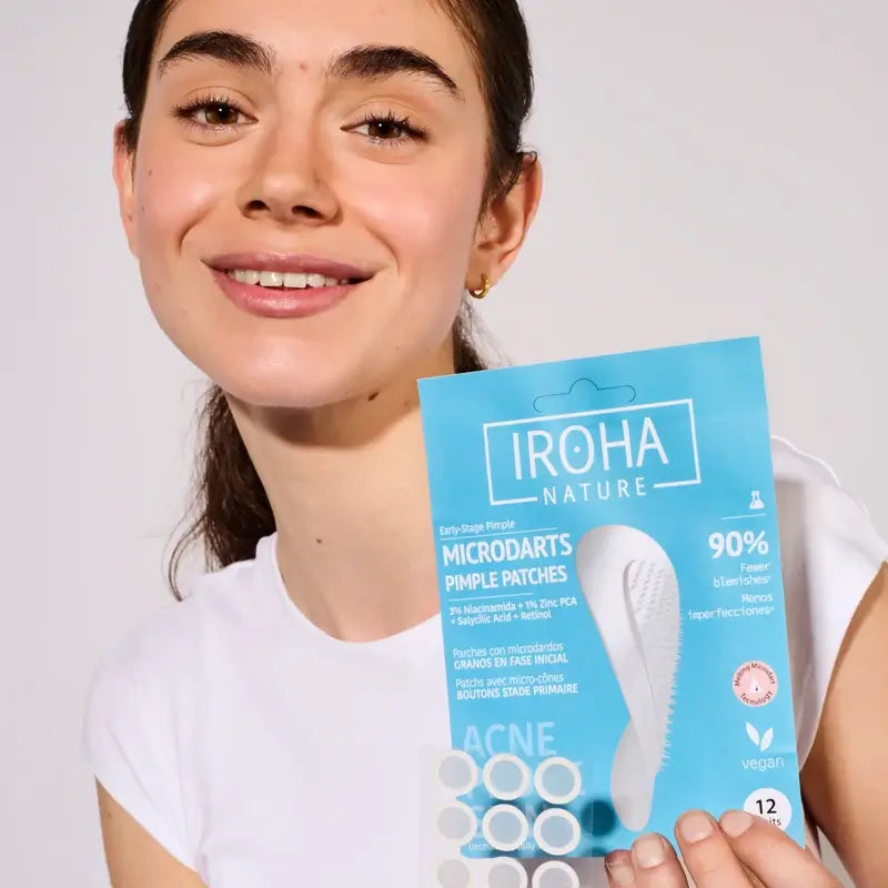 Iroha Nature Acne Prone Skin Patches Microdard Pickel, 12 Stück