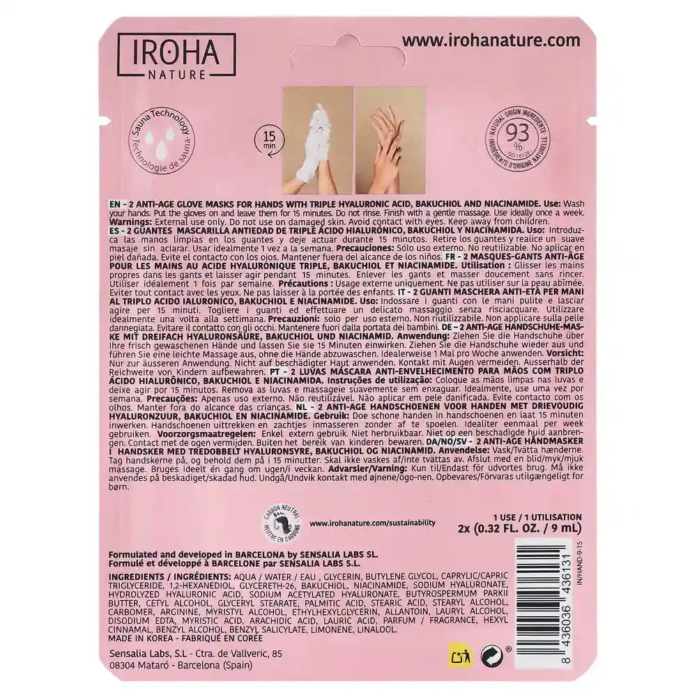 Iroha Nature Körperhandschuhe Macarilla Anti-Aging, 20 Ml