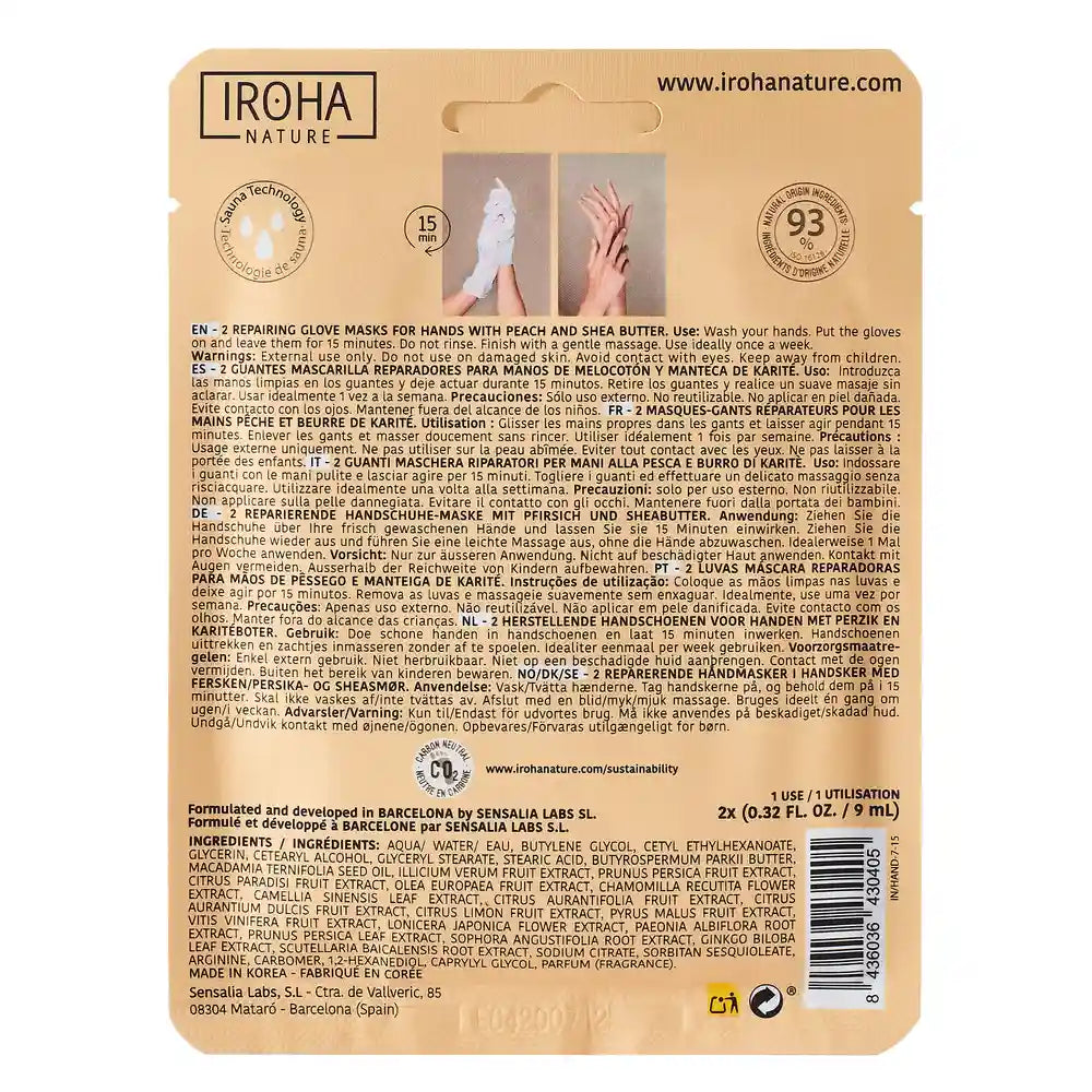 Iroha Nature Body Gloves Reparierende Maske , 20 Ml