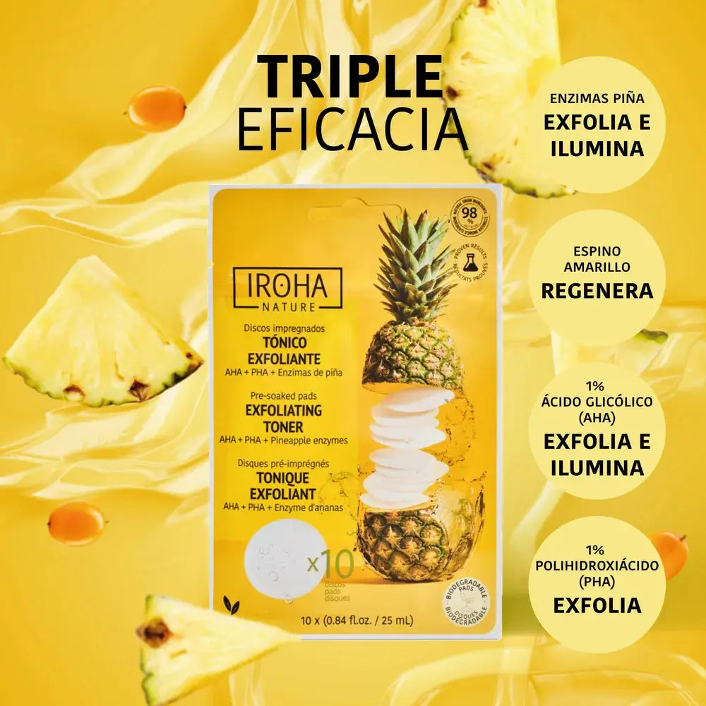 Iroha Nature Exfoliating Toning Discs, 10 Stück.