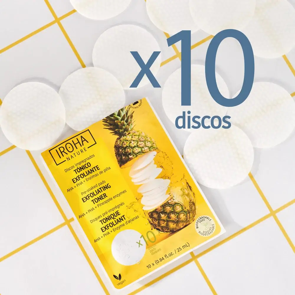 Iroha Nature Exfoliating Toning Discs, 10 Stück.