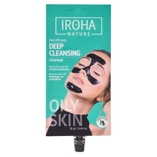 Iroha Nature Deep Cleansing Peel-Off Mask - Holzkohle , 18 gr