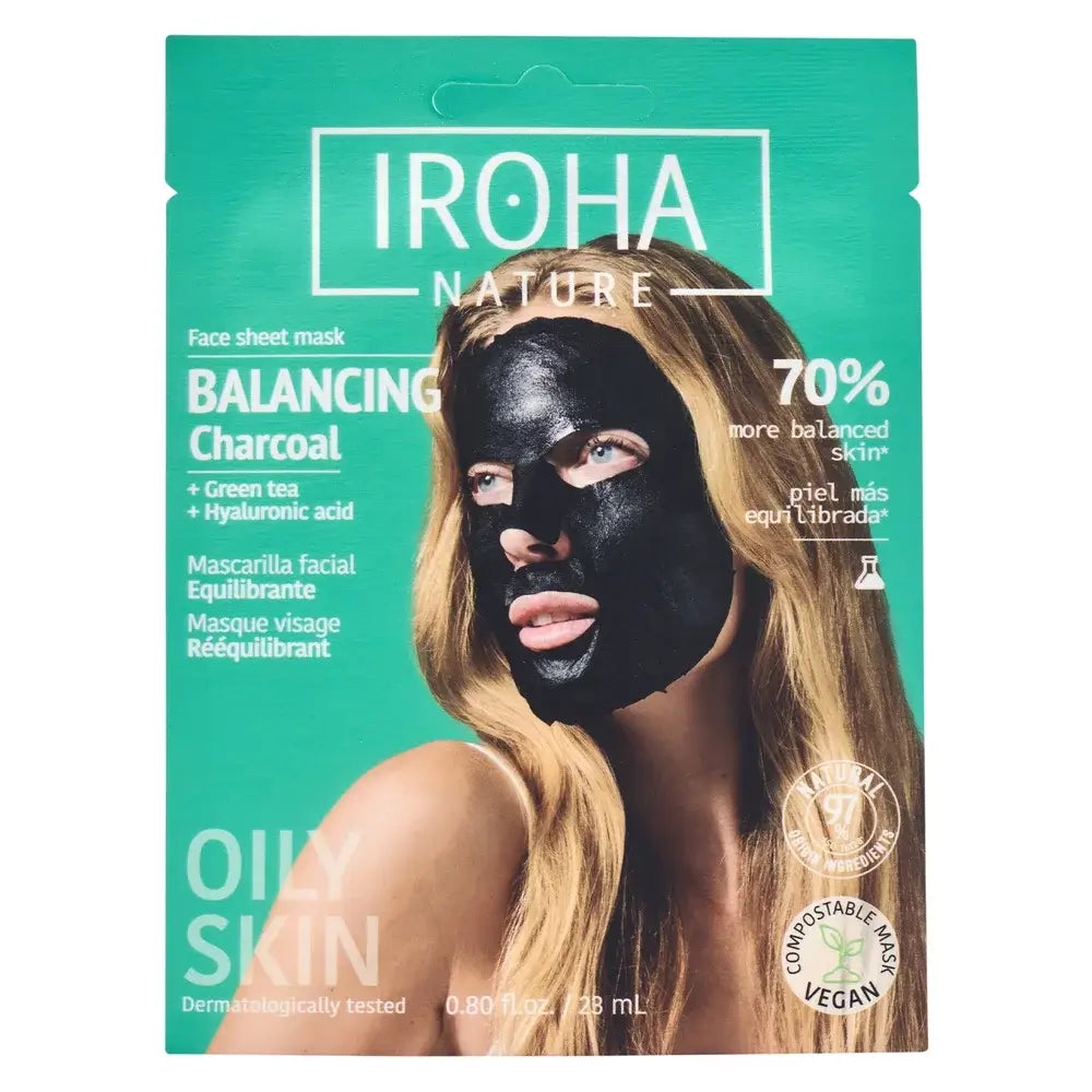 Iroha Nature Balancing Facial Tissue Mask - Kohle , 23 ml