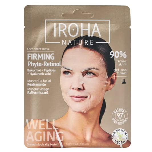 Iroha Nature Straffende Gesichtstuchmaske - Phyto Retinol , 23 ml