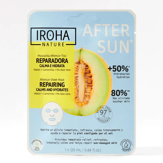 Iroha Nature Natürliche Extrakte Aftersun Reparierende Gesichtsmaske, 20 Ml