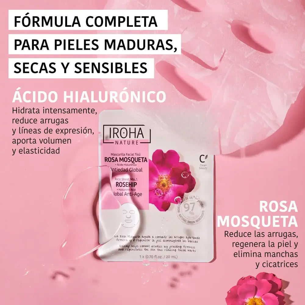 Iroha Nature Natürliche Extrakte Global Anti-Aging Gesichtsmaske, 20 Ml