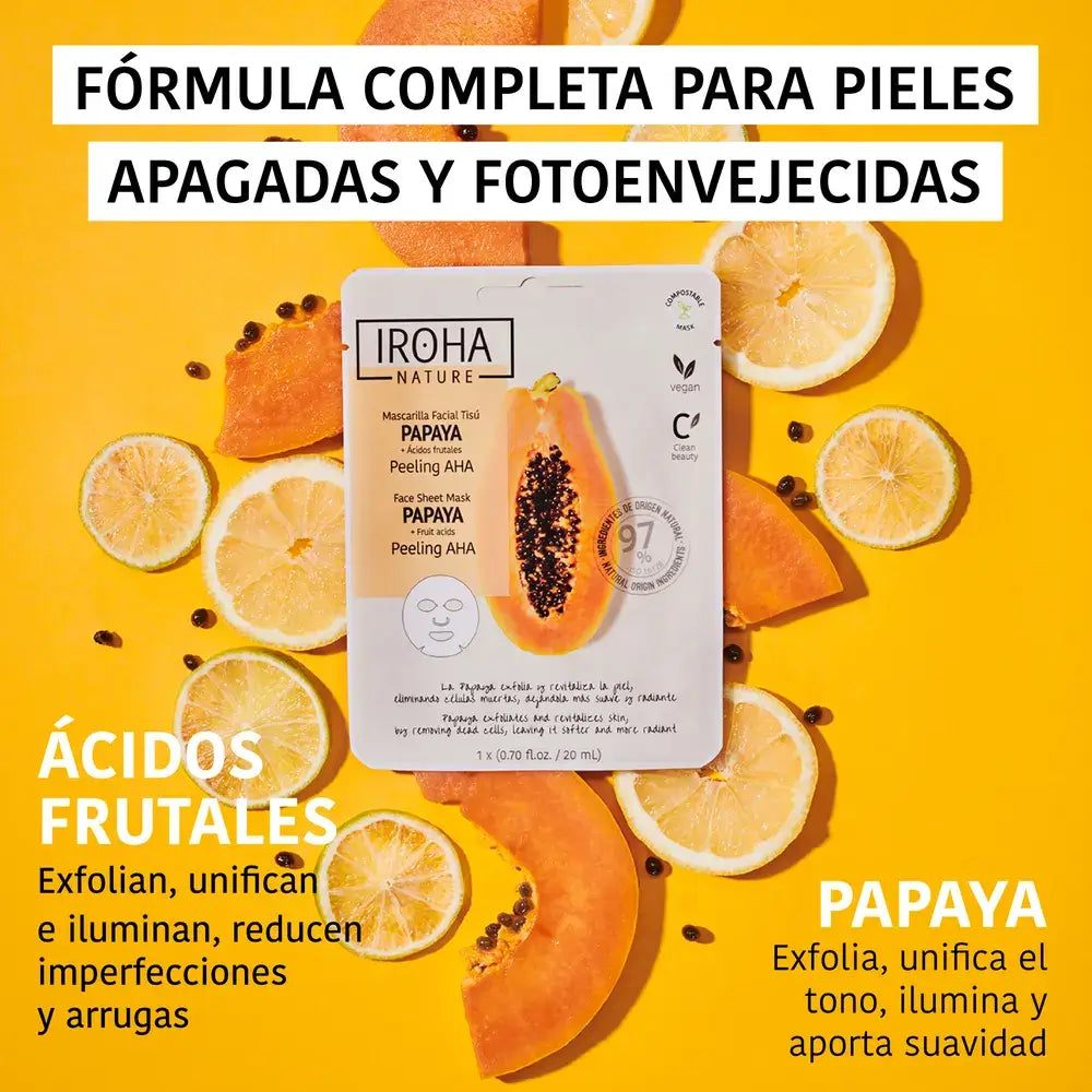 Iroha Nature Natürliche Extrakte Aha Peeling Gesichtsmaske, 20 Ml