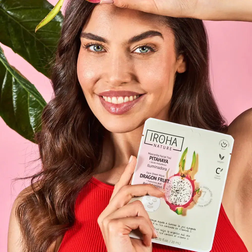 Iroha Nature Natürliche Extrakte Aufhellende Pitahaya Gesichtsmaske, 20 Ml