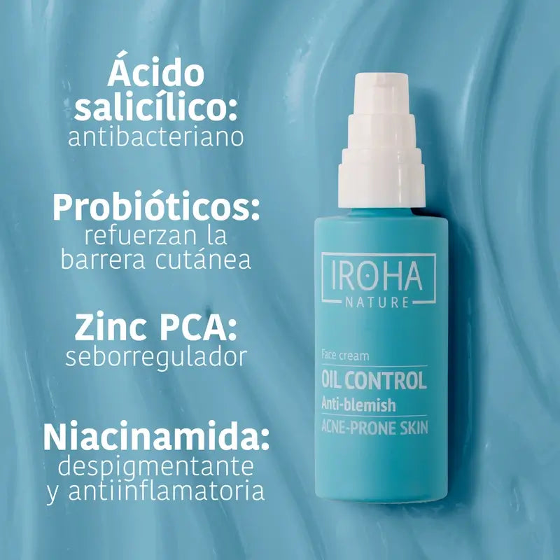 Iroha Nature Anti-Unvollkommenheit fettige Haut Seboregulierende Creme , 50 ml