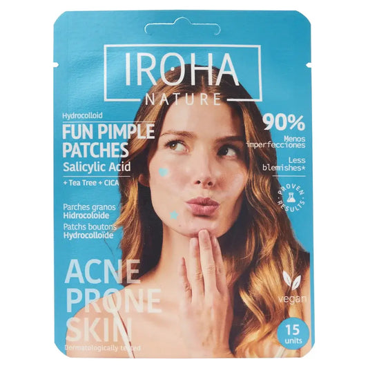 Iroha Nature Fettige Haut Pflaster Granos Fun, 15 Stück