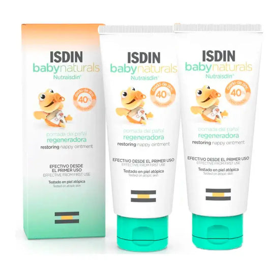 Isdin Baby Naturals Regenerierende Windelsalbe, Packung 2 x 100 ml