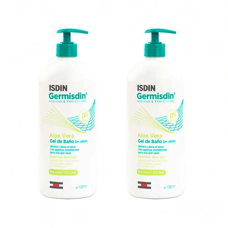 Isdin Duplo Germisdin Körperhygiene Trockene Haut 2 x 1 Liter