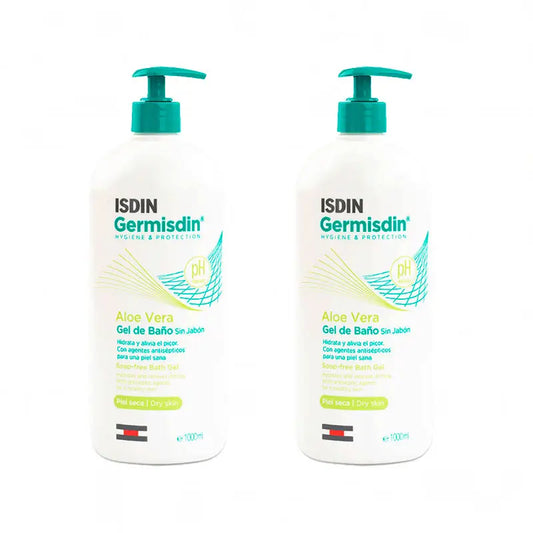 Isdin Duplo Germisdin Körperhygiene Trockene Haut 2 x 1 Liter