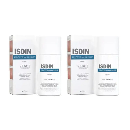 Isdin Eryfotona Ak-Nmsc Fluid Lichtschutzmittel SPF100+, Duplo 2 x 50 ml