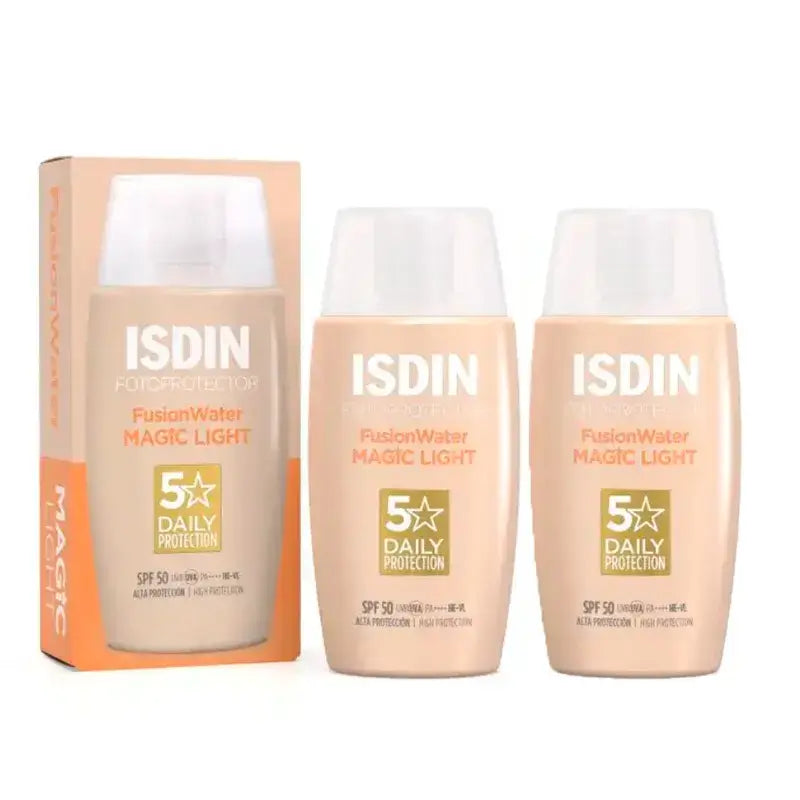 Isdin Fotoprotector Fusion Wasser Farbe Licht SPF 50 Pack 2 x 50 Ml