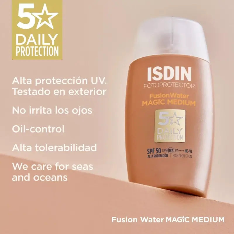 Isdin Fotoprotector Fusion Wasser Farbe Medium 2 x 50 Ml