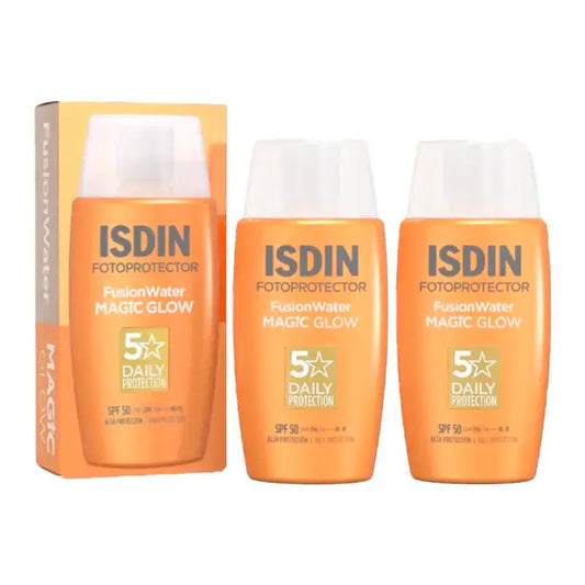 Isdin Fotoprotector Fusion Water Magic Glow SPF 50 Packung 2 x 50 Ml
