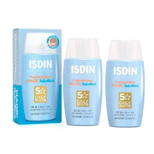 Isdin Fotoprotector Fusion Wasser Kinderheilkunde SPF 50, Packung 2 x 50 ml