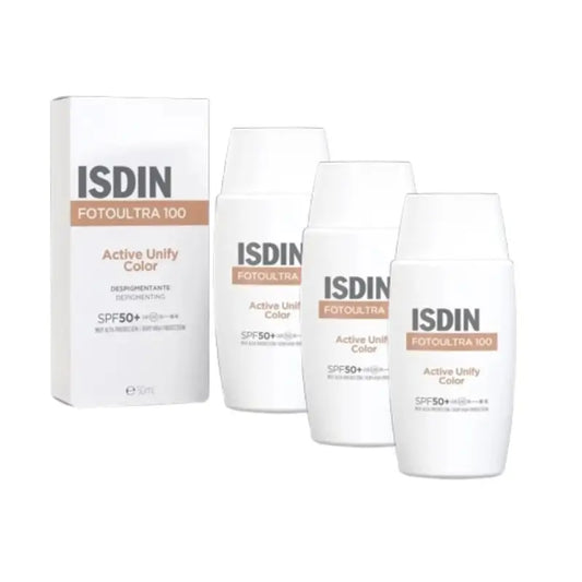Isdin Fotoultra Active Unify mit Farbe Spf 50+, 3X50 Ml