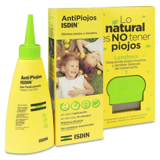 Isdin Isdin Anti-Läuse-Pedikulizid-Gel, 100 ml + Gratis Nissen