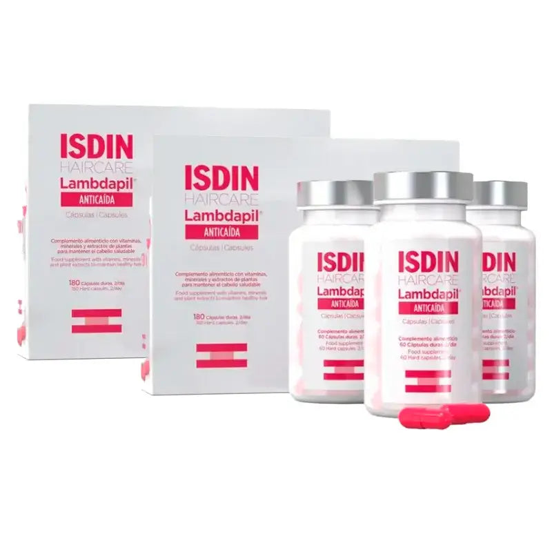 Isdin Lambdapil Anticaida Kapseln, Packung 2 x 180 Einheiten