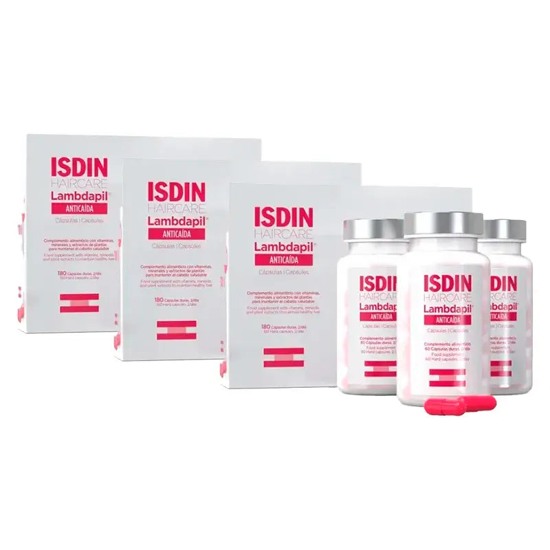 Isdin Lambdapil Anticaida Kapseln, Packung 3 x 180 Einheiten
